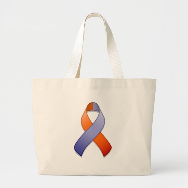 Orchidée et sac orange de ruban de conscience (Devant)