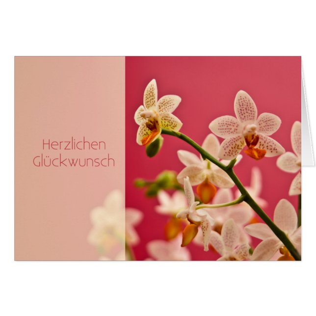 Orchidee • Geburtstagskarte (Vorderseite (Horizontal))