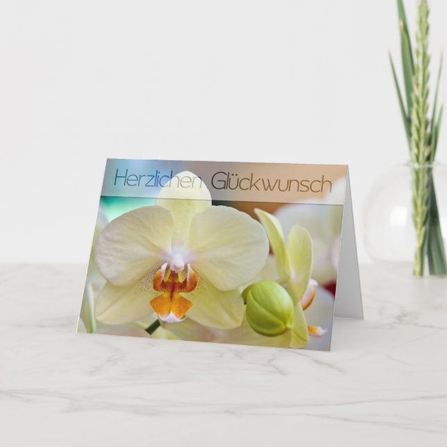 Orchidee • Geburtstagskarte Karte (Vorderseite)