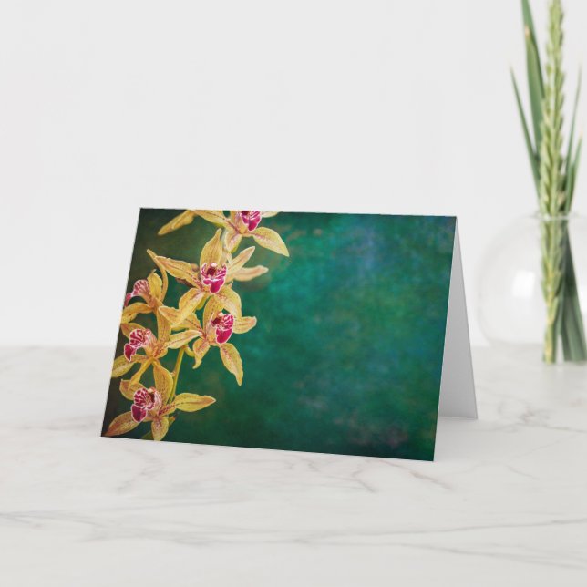 Orchidee Grußkarte, innen leer Karte (Vorderseite)