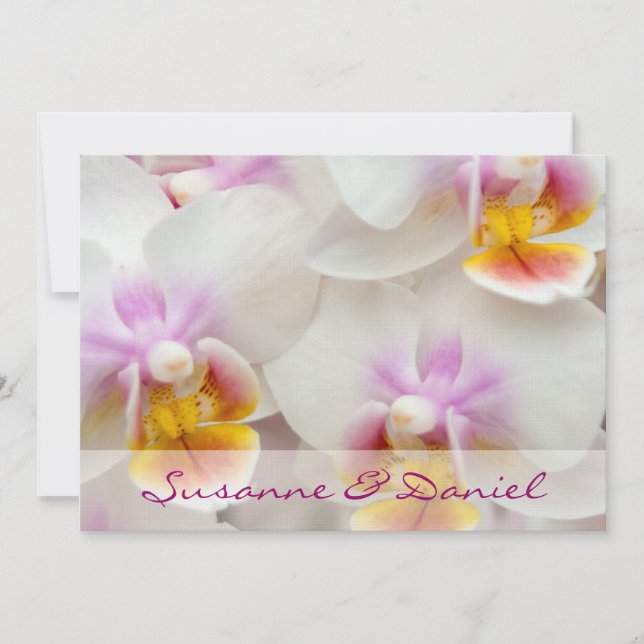 Orchidee • Hochzeitseinladung Einladung (Vorderseite)
