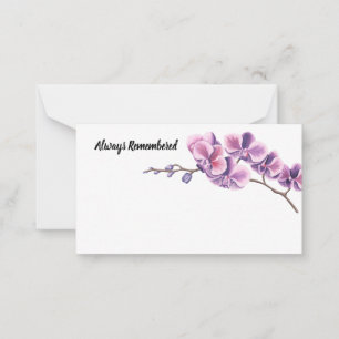 Orchidee Immerwährende Weiße Blumenkarten Mitteilungskarte