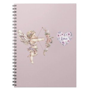 Orchidee Lila Cupid Pfeil der Liebe Herz Blume Notizblock