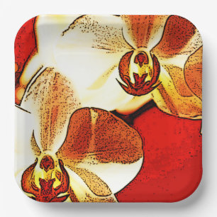 Orchidee Pappteller