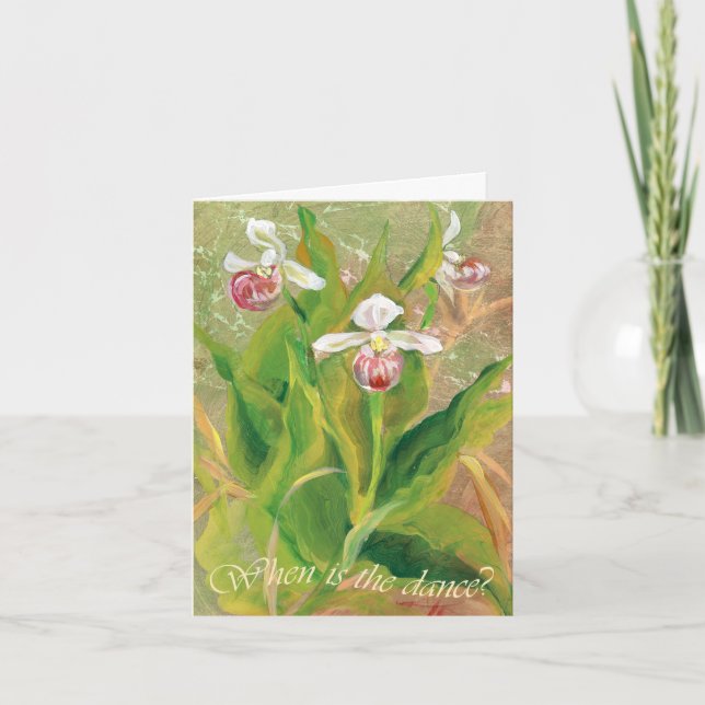 Orchidée Quand est la danse ? Carte de corresponda (Devant)