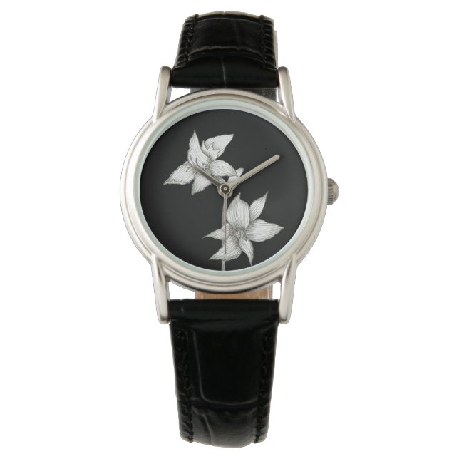 Orchideen Armbanduhr (Vorderseite)