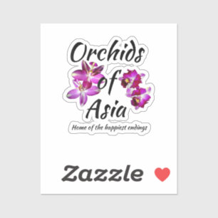 Orchideen Asiens Aufkleber