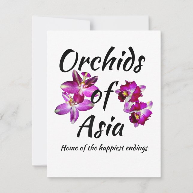 Orchideen Asiens Feiertagskarte (Vorderseite)