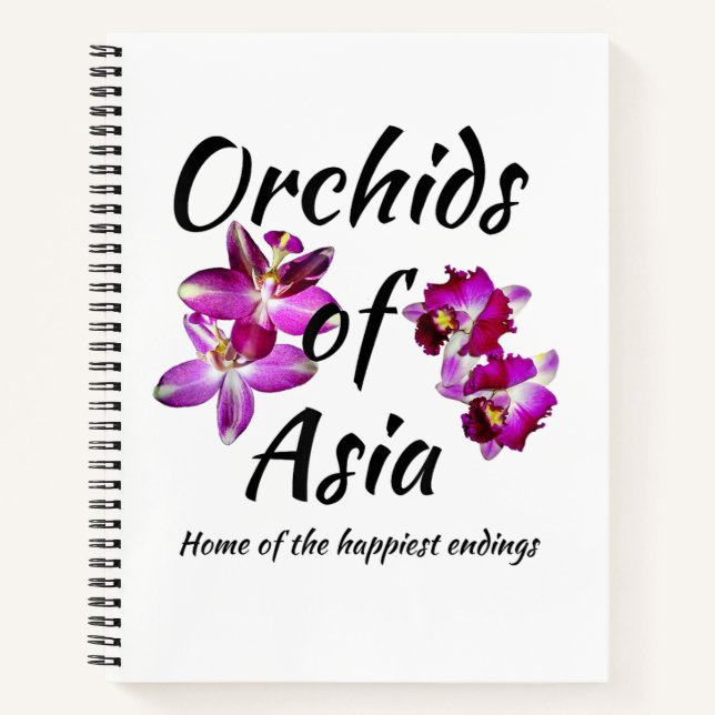 Orchideen Asiens Notizbuch (Vorderseite)