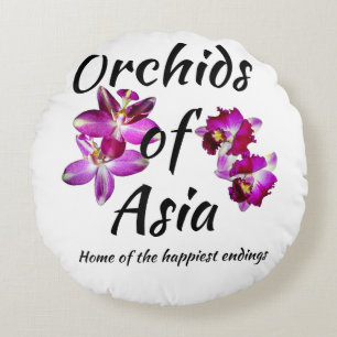 Orchideen Asiens Rundes Kissen