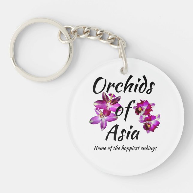 Orchideen Asiens Schlüsselanhänger (Vorderseite)