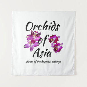Orchideen Asiens Wandteppich
