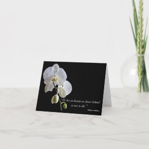 Orchideen auf Black Danke für Ihr Beileid