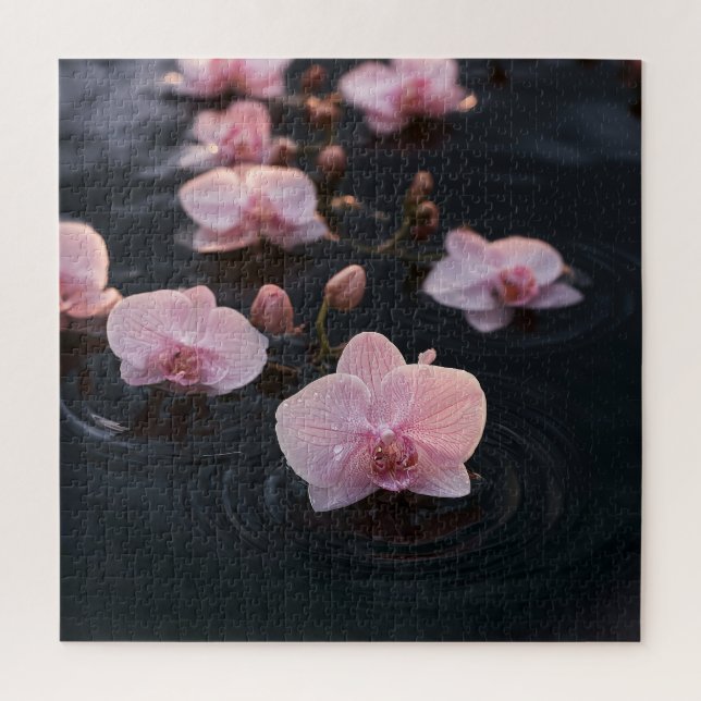 Orchideen auf Still Wasser (Vertikal)