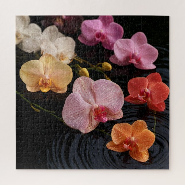 Orchideen auf Still Wasser (Vertikal)