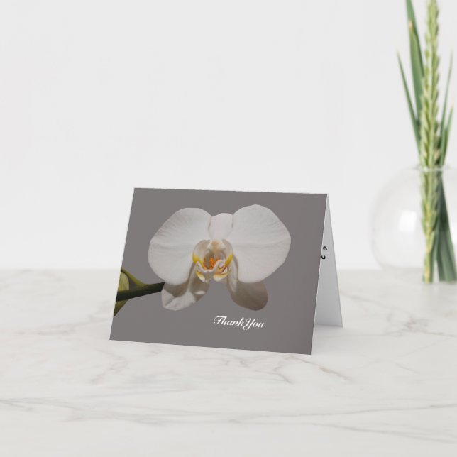 Orchideen-Blumen-Beileid danken Ihnen zu kardieren Dankeskarte (Vorderseite)
