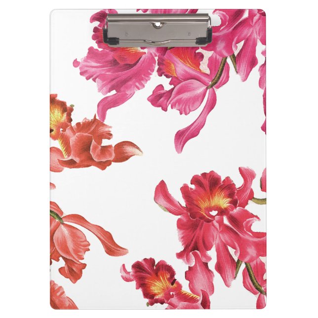 Orchideen-Blumen-Klemmbrett Klemmbrett (Vorderseite)