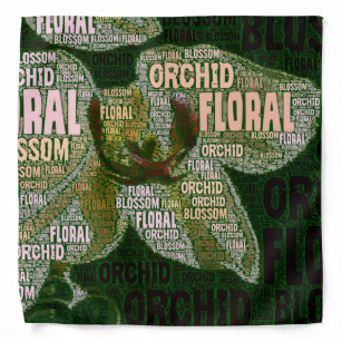 Orchideen-Blumenblüte über GreenWord Wolke Halstuch