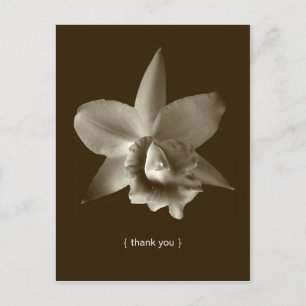 Orchideen-Blumenfoto auf maßgeschneiderter Dankesk Postkarte