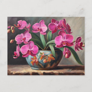 Orchideen-Blumenpflanze Postkarte