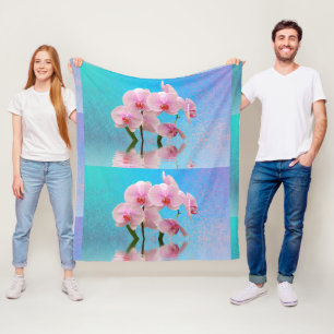 Orchideen Blüten weich schlafen Relax Destiny's Sc Fleecedecke