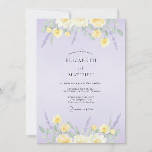 Orchideen-Butter-Blüten-Hochzeit Einladung