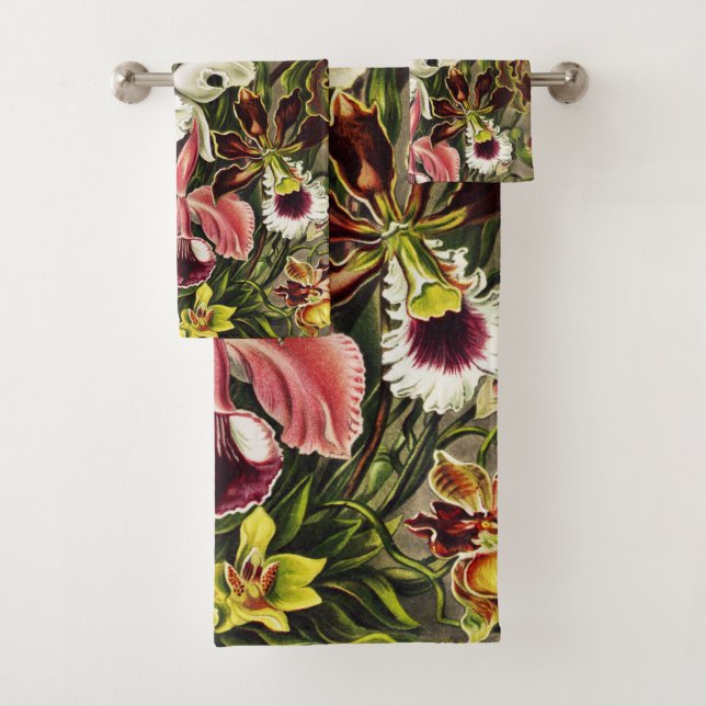 Orchideen Denusblumen Ernst Haeckel  Badhandtuch Set (Insitu)