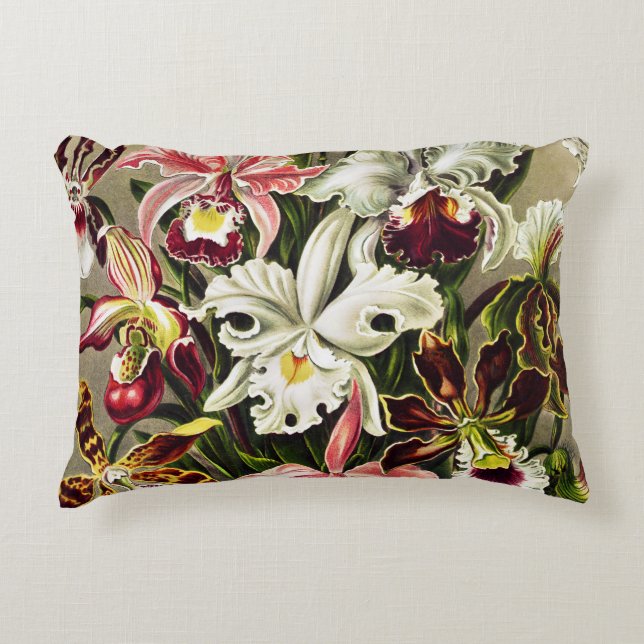 Orchideen Denusblumen Ernst Haeckel Dekokissen (Vorderseite)
