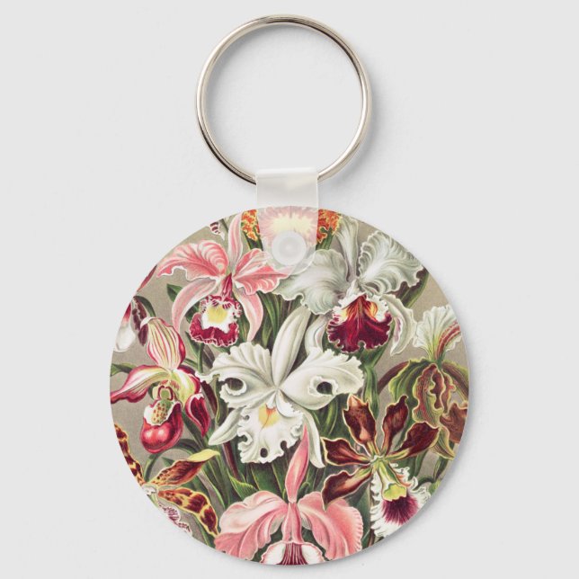 Orchideen Denusblumen von Ernst Haeckel Schlüsselanhänger (Vorderseite)