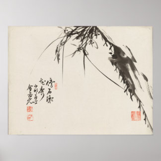 Orchideen des koreanischen Künstlers Kim Eung-won Poster