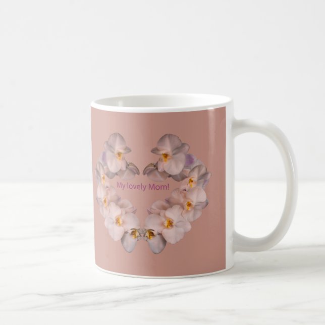 Orchideen für meine liebliche Mama Tasse (Rechts)