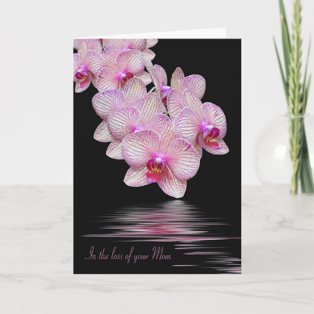 Orchideen für Verlust der Mama Karte (Vorderseite)