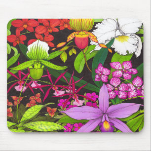 Orchideen-Garten Mousepad