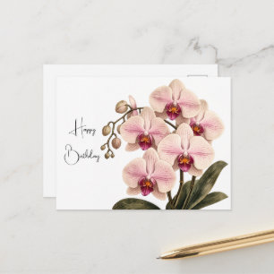 Orchideen-Geburtstagskarte Postkarte