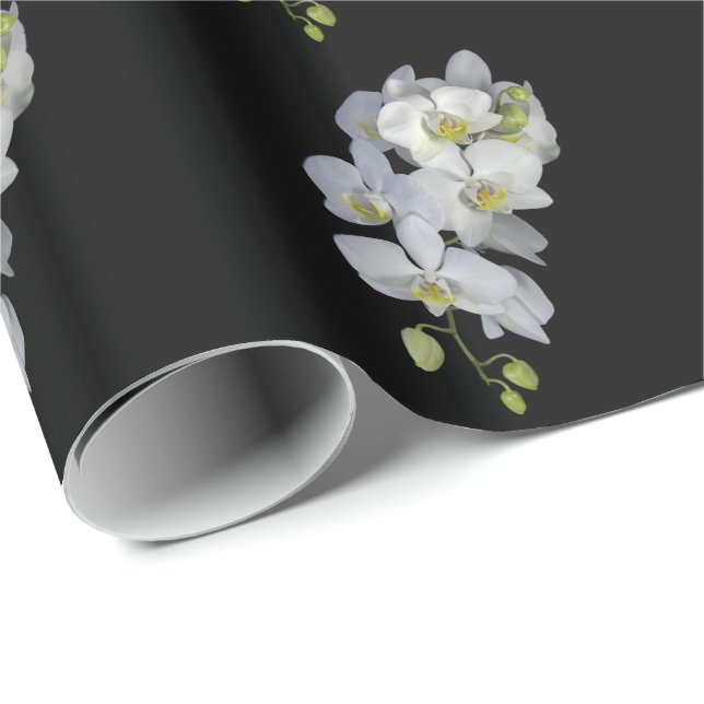 Orchideen-Girlanden-Packpapier Geschenkpapier (Rolleneckpunkt)