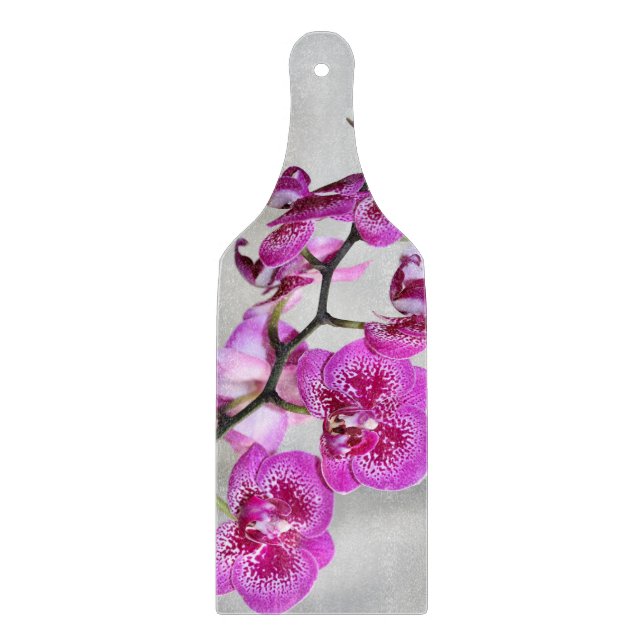 Orchideen Glas Schneidbrett Schneidebrett (Vorderseite)