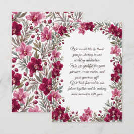 Orchideen Hochzeit Mitteilungskarte