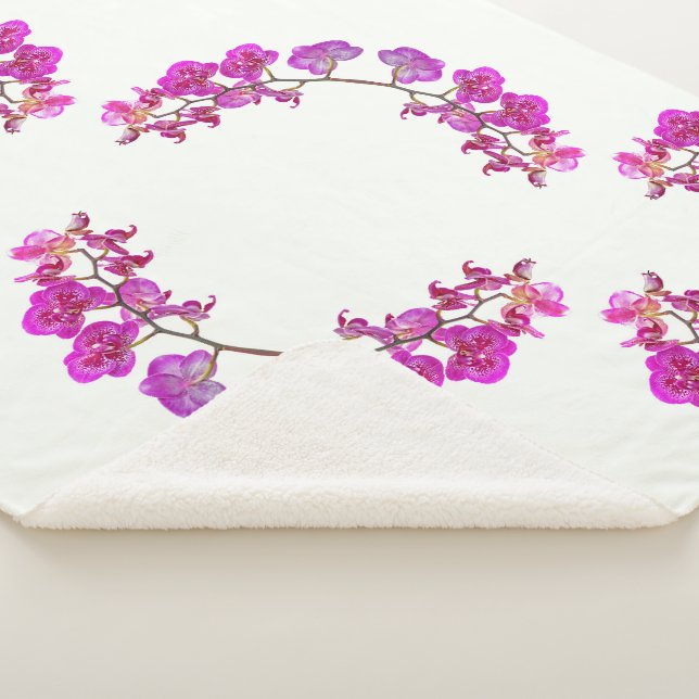 Orchideen im hellen Hintergrund Großer Sherpa-Deck Sherpadecke (3/4)