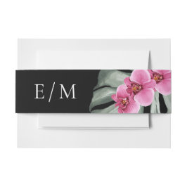 Orchideen in Hot Rosa Einladungsbanderole