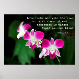 Orchideen in Wasserfarbe Poster