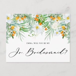 Orchideen & Kumquats Wirst du meine Junior-Brautju Postkarte