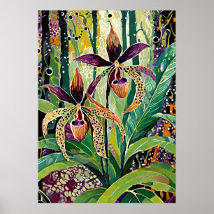 Orchideen-Kunst V18 Poster