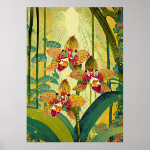Orchideen Kunst V29 Poster