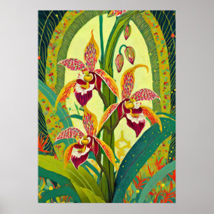 Orchideen Kunst V33 Poster