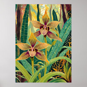Orchideen-Kunst V48 Poster