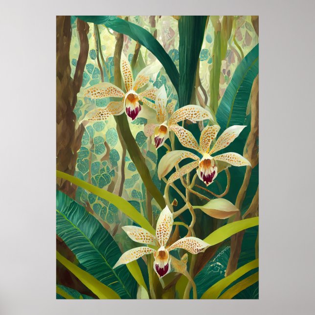 Orchideen-Kunst V49 Poster (Vorne)