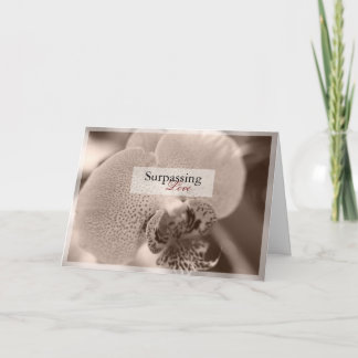 Orchideen-Liebe-Gruß-Karte Karte