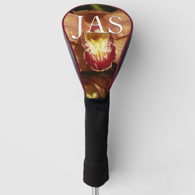 Orchideen mit Raindrops floral Golf Headcover (Vorderseite)