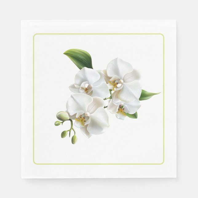Orchideen-Papier-Servietten Serviette (Vorderseite)