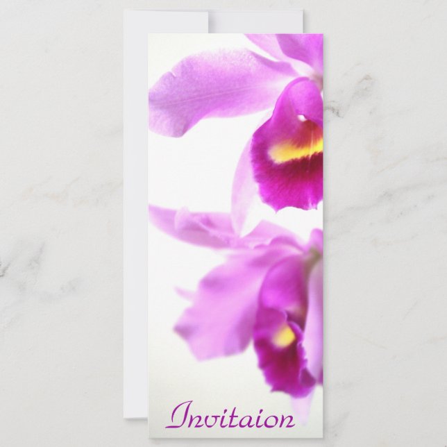 Orchideen/ Personalisierte Einladungen für Alleing (Vorderseite)